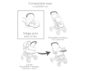 Smoby Maxi-Cosi Puppenautositz rosa