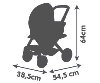 Poussette 3 En 1 Smoby Maxi-Cosi Rose - Landau, Poussette Et Nacelle Amovible, Pour Poupons Jusqu'à 42 Cm