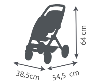 Smoby Maxi-Cosi Zwillings-Puppenwagen Beige
