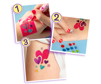 Smoby Glam me up Tattoo-Stifte Set Body Art