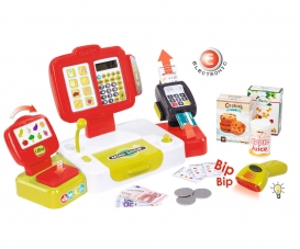 Elektronische Supermarktkasse XL Rot Elektronische Supermarktkasse XL Rot