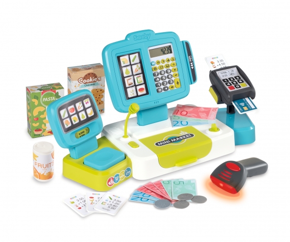 Smoby Elektronische Supermarktkasse XL Türkis Smoby Elektronische Supermarktkasse XL Türkis