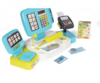 Smoby elektronische Supermarktkasse XL Türkis