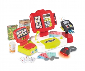 Smoby elektronische Supermarktkasse XL Rot