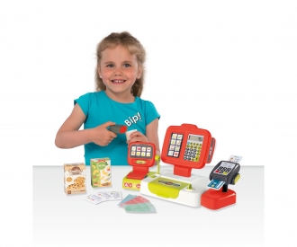Smoby elektronische Supermarktkasse XL Rot
