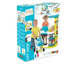 City Shop mit Einkaufswagen Türkis City Shop mit Einkaufswagen Türkis