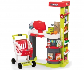 City Shop mit Einkaufswagen Rot City Shop mit Einkaufswagen Rot