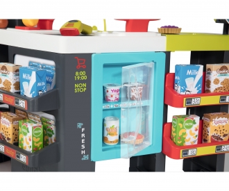 Maxi-Supermarkt mit Einkaufswagen Maxi-Supermarkt mit Einkaufswagen