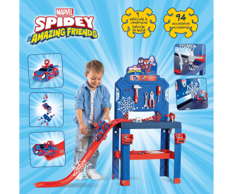 Smoby Spidey Werkbank mit Sprungschanze Smoby Spidey Werkbank mit Sprungschanze