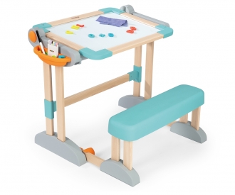 Smoby Zusammenklappbarer Holzschchreibtisch 2-in-1