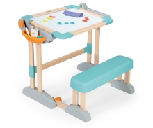 Smoby Zusammenklappbarer Holzschchreibtisch 2-in-1
