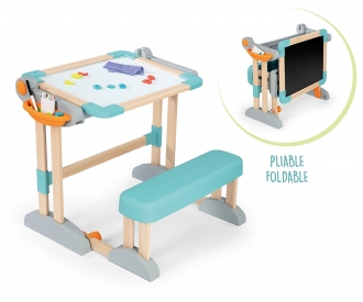 Smoby Zusammenklappbarer Holzschchreibtisch 2-in-1
