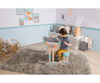 Smoby Zusammenklappbarer Holzschchreibtisch 2-in-1