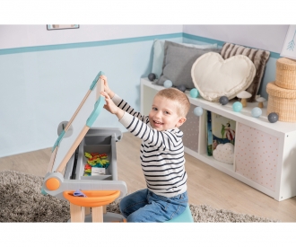 Smoby Zusammenklappbarer Holzschchreibtisch 2-in-1