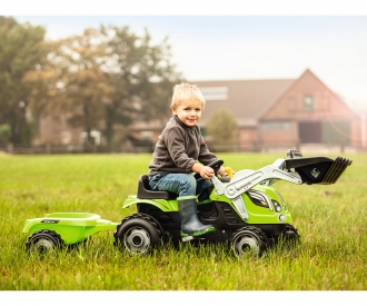 Farmer Max Green Tractor + Trailer
