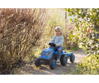 Smoby Traktor Farmer XL Blau mit Anhänger Smoby Traktor Farmer XL Blau mit Anhänger
