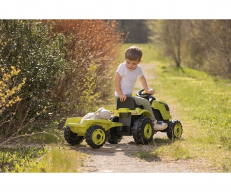 Smoby Tracteur a pédales Farmer XL Remorque - CLAAS - Siege ajustable - Capot ouvrant - Vert Smoby Tracteur a pédales Farmer XL Remorque - CLAAS - Siege ajustable - Capot ouvrant - Vert