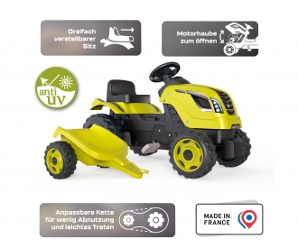 Smoby Traktor Farmer XL Grün mit Anhänger Smoby Traktor Farmer XL Grün mit Anhänger
