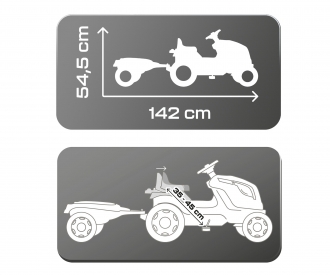 Smoby Life Traktor Farmer XL Schwarz mit Anhänger Smoby Life Traktor Farmer XL Schwarz mit Anhänger