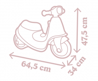 Smoby Scooter Laufrad Rose