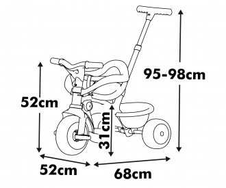 Tricycle Be Move Confort Beige