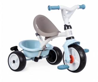 Tricycle 4 En 1 Sautvs Évolutif Pour Enfants - Poussette à Pédale Avec Pare-Soleil Et Canne Parentale - Bleu