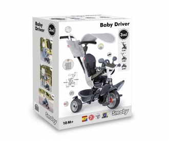 Tricycle Baby Driver Gris