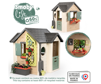Smoby Life Cuisine D'Été Accessoire Maison Recyclé - 17 Accessoires Inclus Pour Cabane Jardin - 7600810926