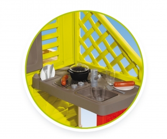 Smoby Spielhaus Natur mit Küche Smoby Spielhaus Natur mit Küche