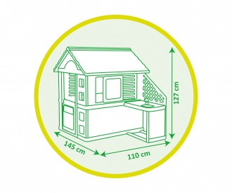 Smoby nature playhouse with summer kitchen shop