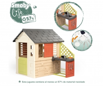 Smoby Life Nature Playhouse + Kitchen Smoby Life Nature Playhouse + Kitchen