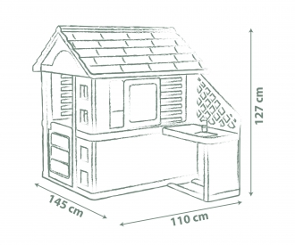 Smoby Life Nature Playhouse + Kitchen Smoby Life Nature Playhouse + Kitchen