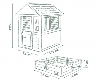 Smoby Life Spielhaus Square mit Sandkasten Smoby Life Spielhaus Square mit Sandkasten