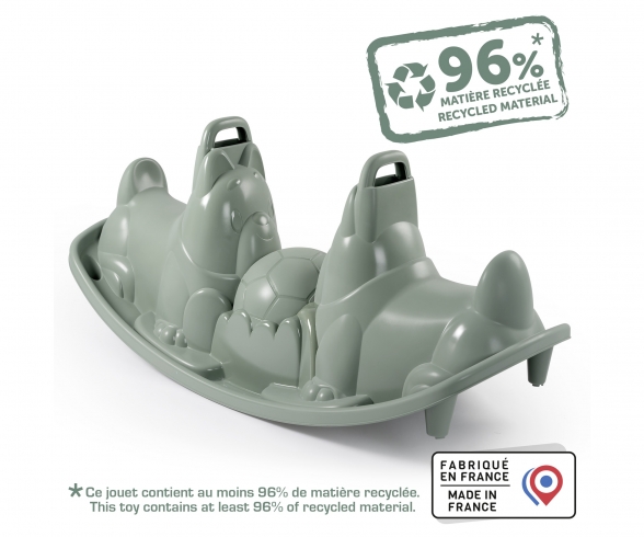 Smoby Life Doppel-Kinderwippe Hunde, grün Smoby Life Doppel-Kinderwippe Hunde, grün