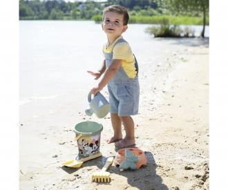 4 Seaux à Sable Colorés Pour Enfants - En Fer Blanc Avec Manche En Bois - Pour Plage, Neige, Jardin - Jeu Créatif Extérieur - 3