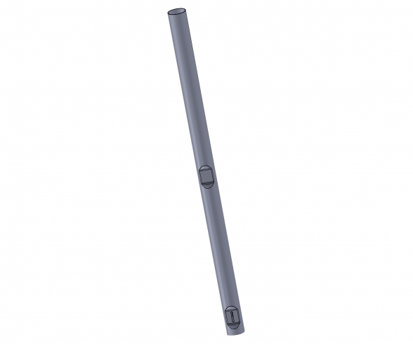 Tube Fer Gris 7040 45X1X830