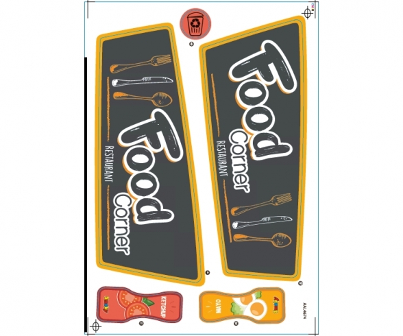 PLANCHE ADH. N2 FOOD CORNER PLANCHE ADH. N2 FOOD CORNER