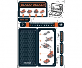 Mallette D'outils Jouet Smoby Black+Decker - 35 Accessoires - Pour Enfants à Partir De 3 Ans - Fabrication Française