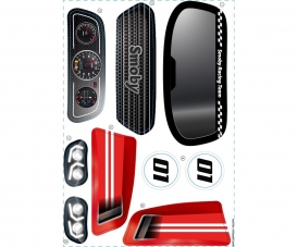 Planche Adh. N1 Porteur Auto Rouge
