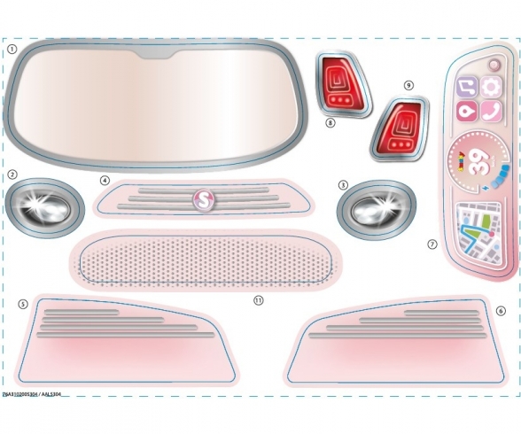 Planche Adh. N1 Porteur Auto Rose