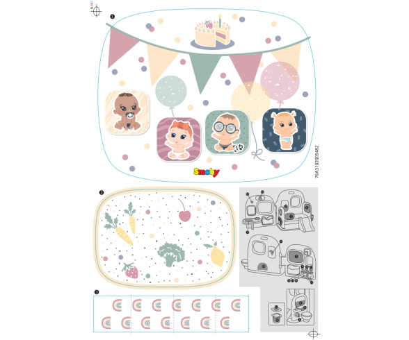 Planche Adhésifs N1 Crêche 240308