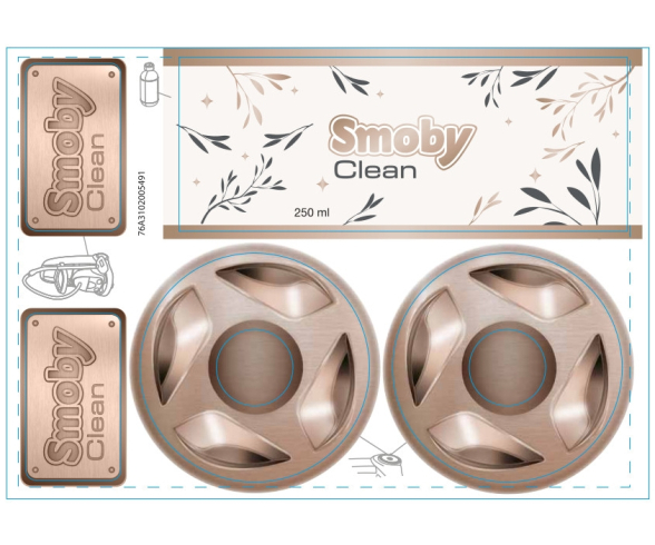 Planche Adhésifs Chariot Ménage FA25