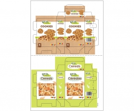 PLAQUE 2 BOITES COOKIES/CEREALES PLAQUE 2 BOITES COOKIES/CEREALES