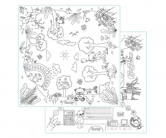 Set 2 Feuilles de Coloriage 420400