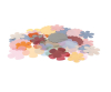 Set 50 Pcs de Tissus Fleurs
