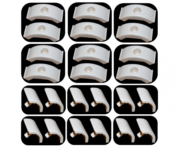Sachet 12 Caches + 12 Equerres Beige 