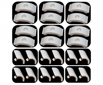 Sachet 12 Caches + 12 Equerres Beige 