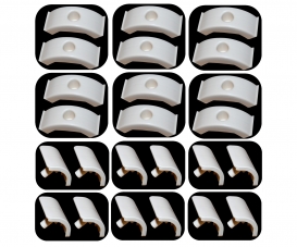 Sachet 12 Caches + 12 Equerres Beige 