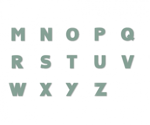Sachet Pap.24Lettres De M A Z Vert