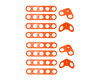 Sachet 8 Plaques + 4 Equerres Orange 166